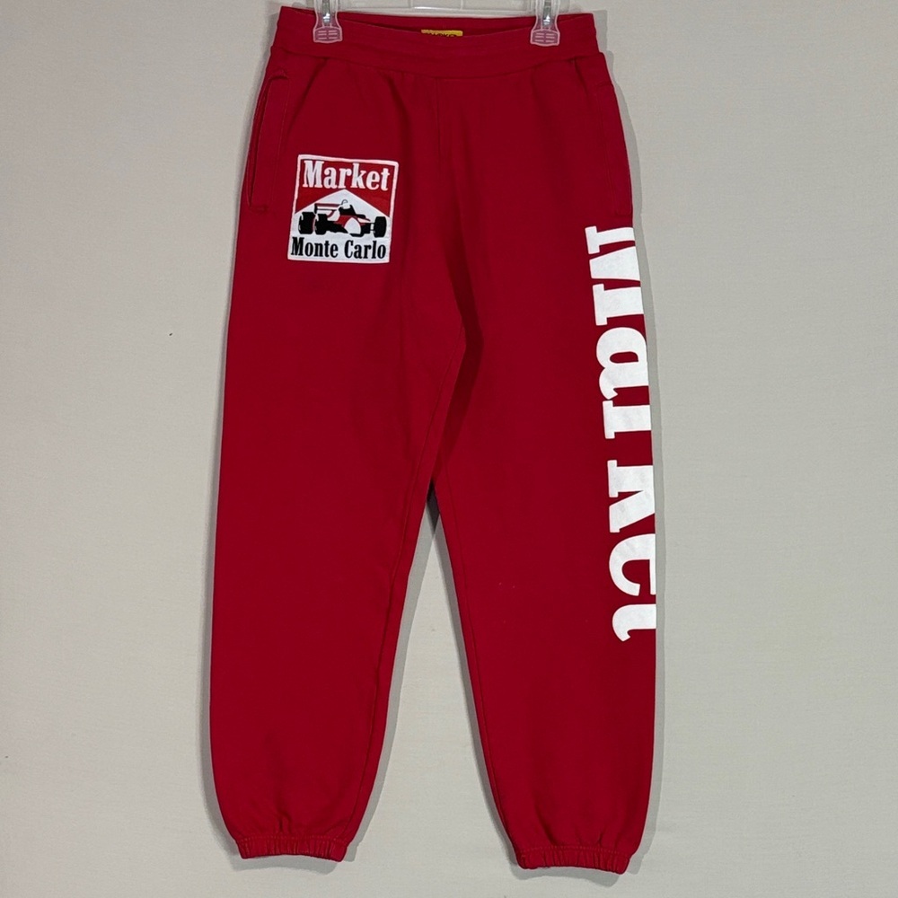 Market Monte Carlo Logo Jogger Sweatpants Red Size L Streetwear